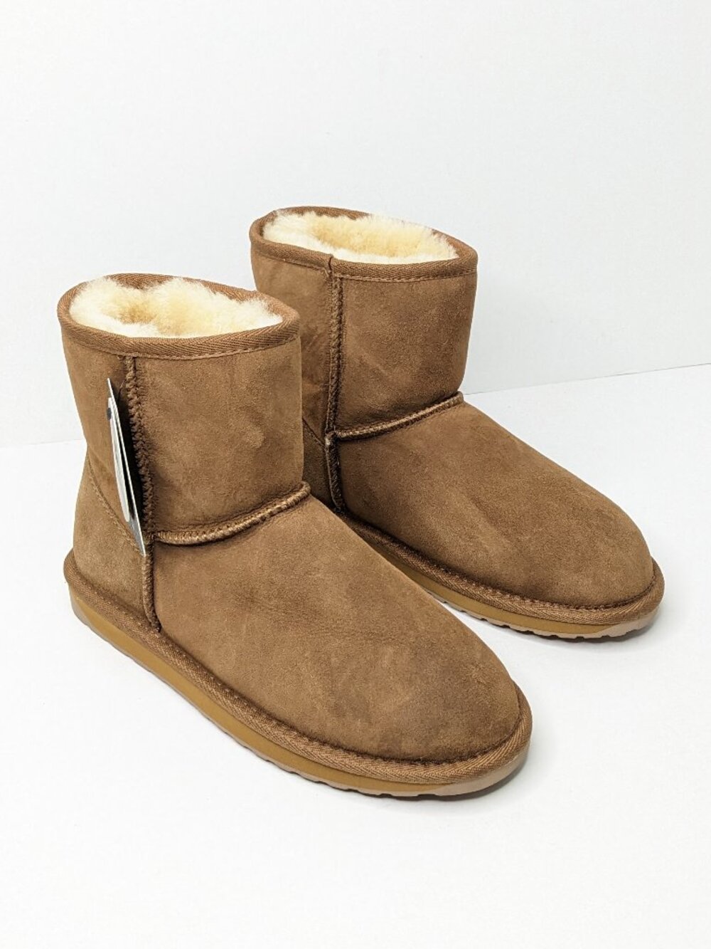 EMU Australia Stinger Mini Sheepskin Boots Brown Suede Womens 6